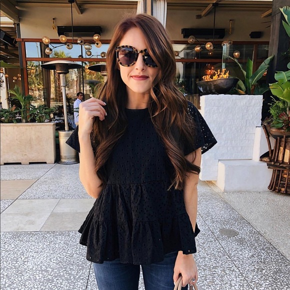 Tops - ASOS Black Peplum blouse